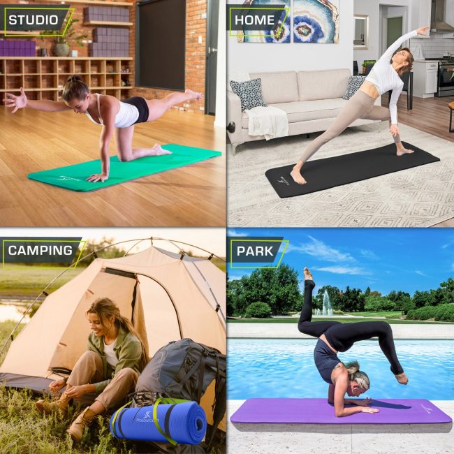 Extra Thick Yoga and Pilates Mat 1/2 inch - Image 5