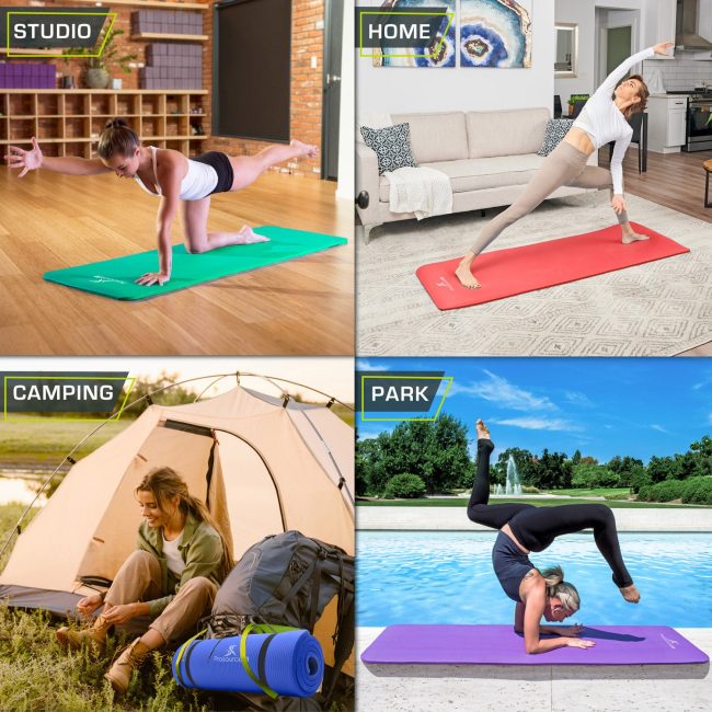 Extra Thick Yoga and Pilates Mat 1/2 inch - Image 25
