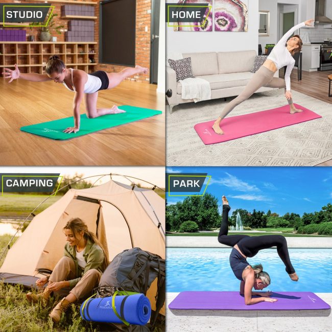 Extra Thick Yoga and Pilates Mat 1/2 inch - Image 15