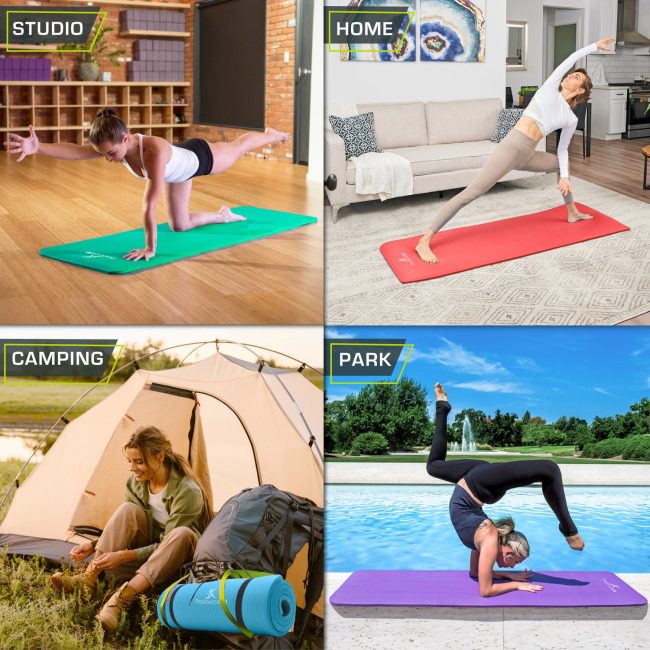 Extra Thick Yoga and Pilates Mat 1/2 inch - Image 28