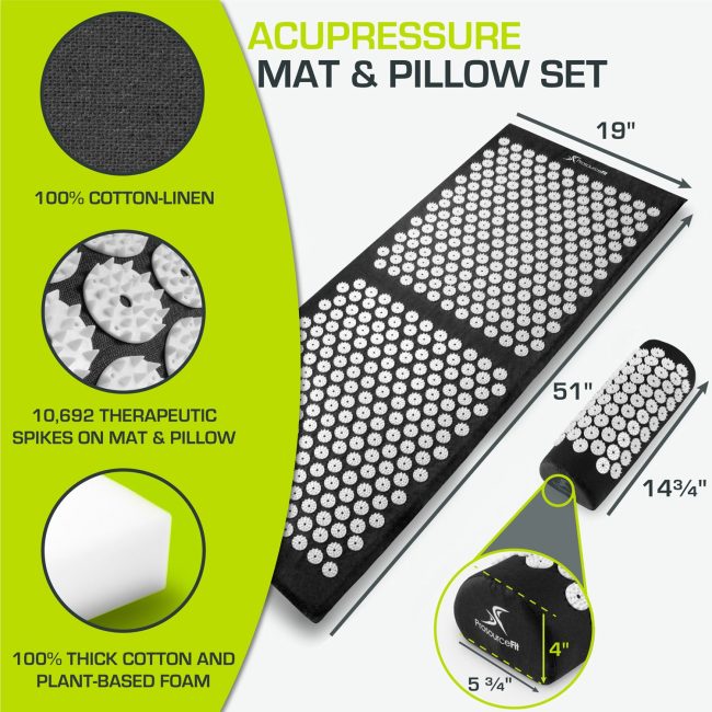 Full Body Acupressure Mat and Pillow Set - Image 2